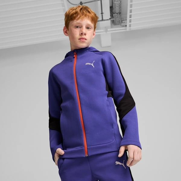 Sudadera con capucha EVOSTRIPE PUMA para niños grandes estilo casual y deportivo un must have