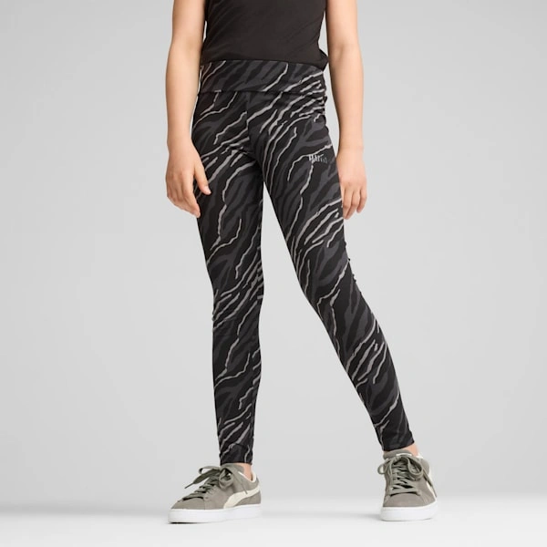ESS+ ANIMAL Puma Leggings para niños: ¡Animal Print salvaje, comodidad Puma!